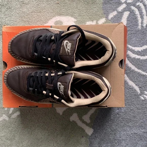 2005 NIKE AIR MAX 90 FOOTPATROL POLKA DOTS BROWN OFF WHITE ATMOS 1 313093-201 9 - Picture 13 of 15